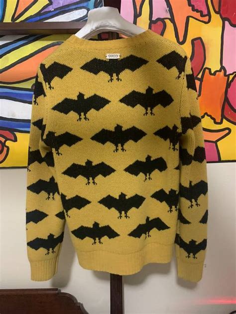 gucci red bat sweater|Gucci sweater vintage.